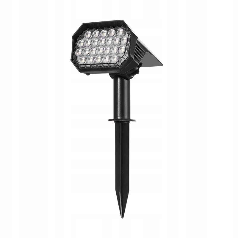 Vstavaná solárna lampa Eco Power Energy, čierna, 27,9 cm, 1 ks.